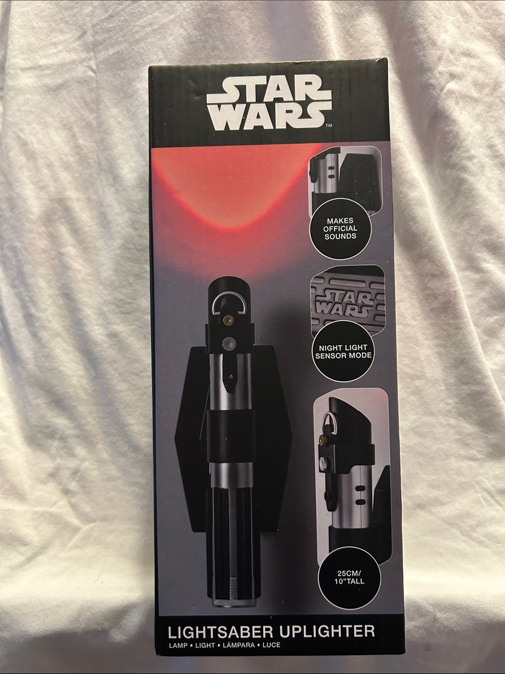 Star Wars Lightsaber Uplighter - Black, Silver & Red Accent